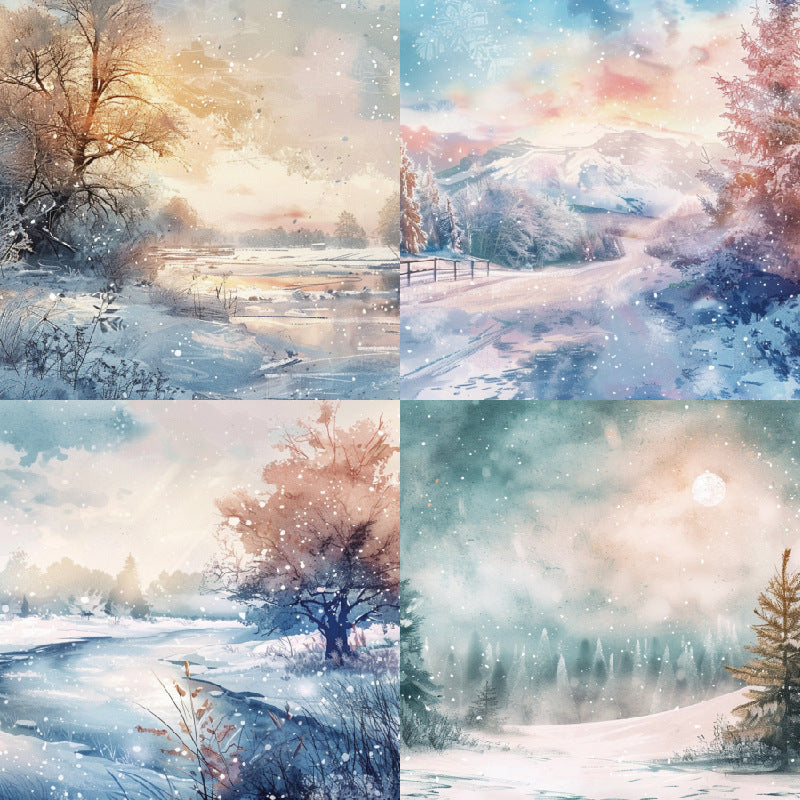0816 Glacie background paper R2564 -24Pcs each pack