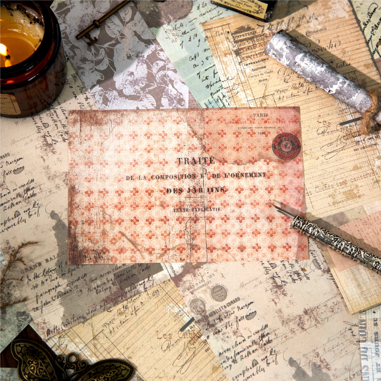 1204 Vintage Solid paper -100Pcs each pack