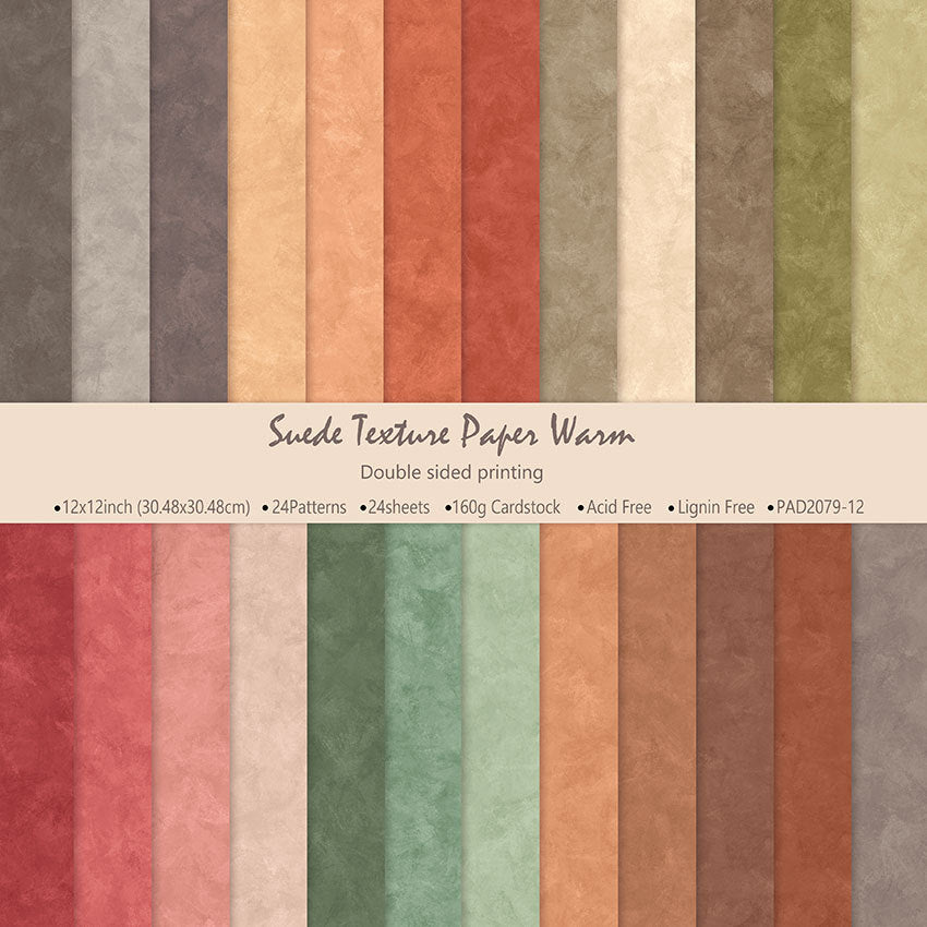0515 Vintage color Paper 12×12 inch -24 Sheets Double-Sided printed