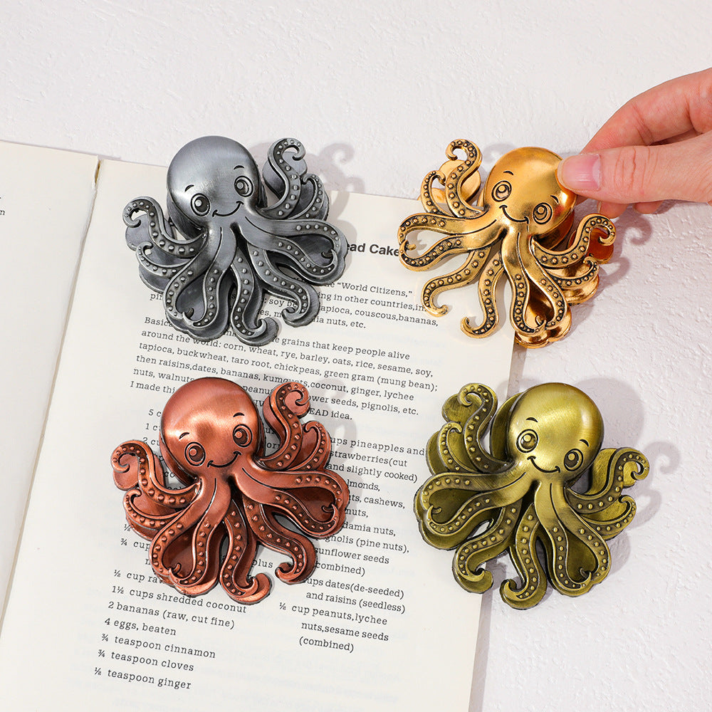 0917 Vintage metal octopus clip