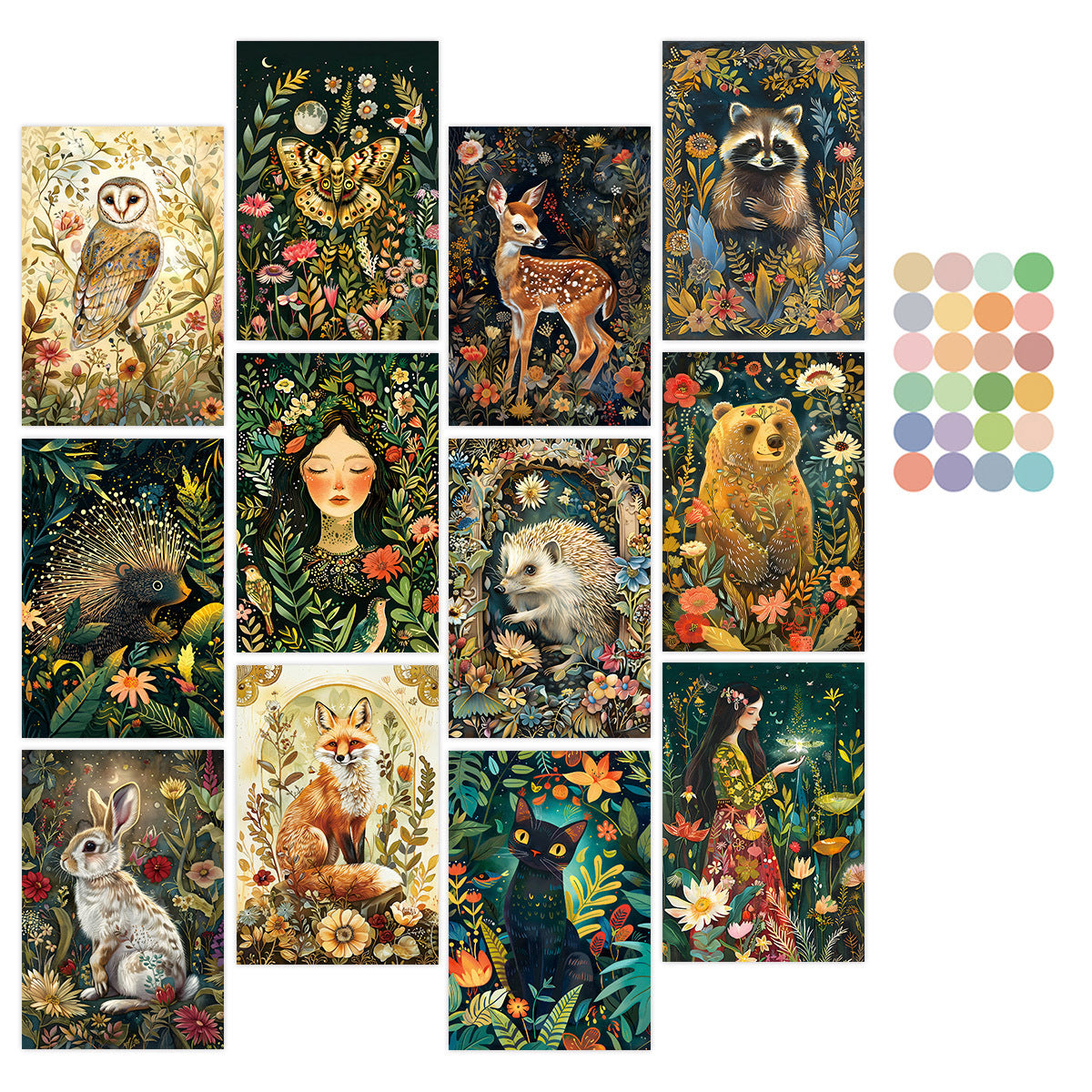 0407 Forest Paper -12Pcs each pack