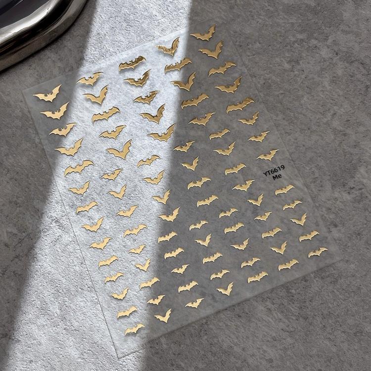 1201 M267- Bat Embossed Mini sticker 1 Pcs