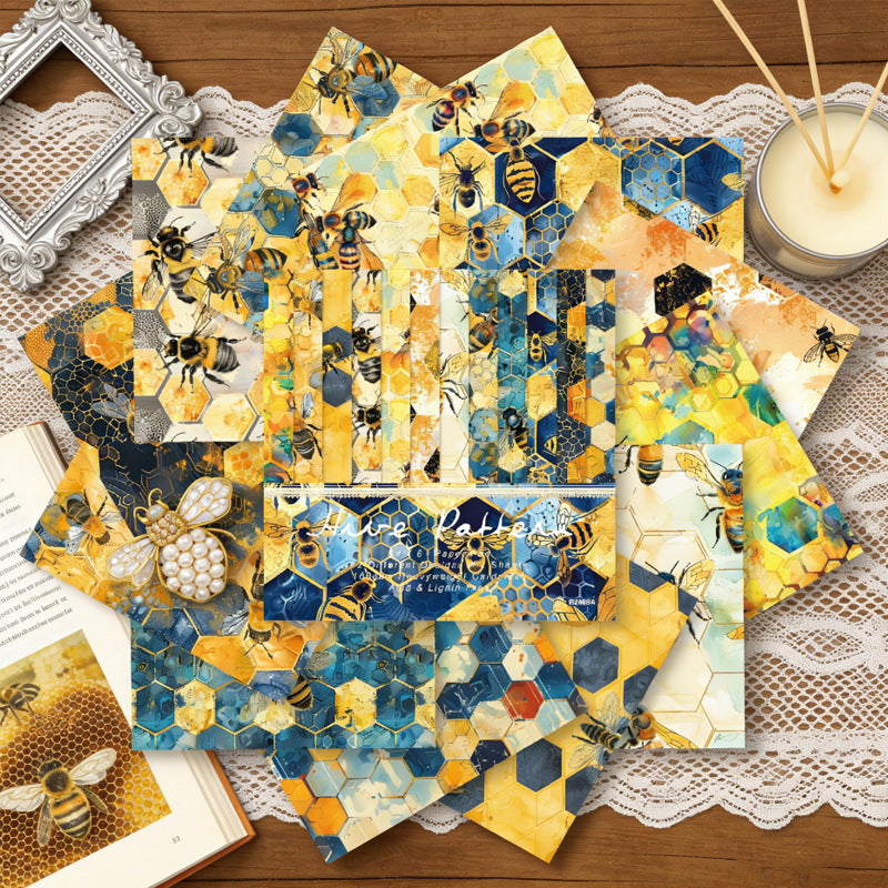 260209 Hive pattern background paper R2409A -24Pcs each pack