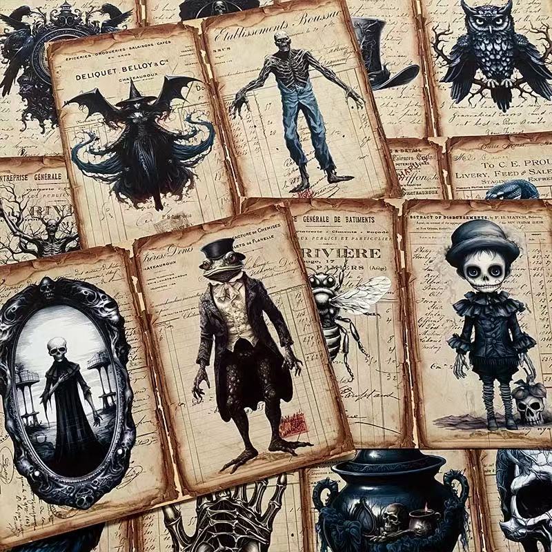 0101 A4 size Dark Halloween Style Paper 7 pcs