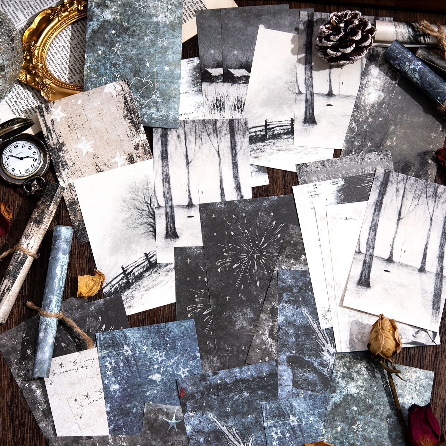 0220 Deserted Imagination Series Paper -40Pcs each pack