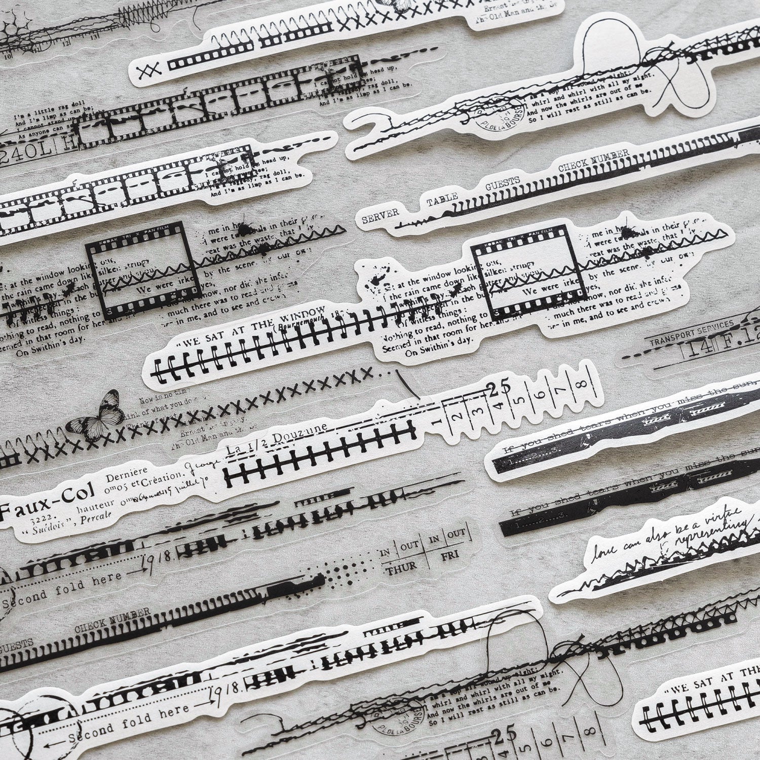 260210 Time Trace Series Washi & PET Sticker -16Pcs each pack