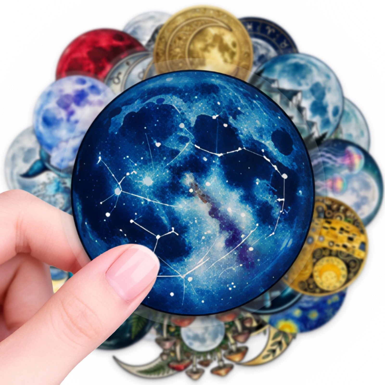 260526 50 Mysterious Starry Sky & Moon PET Stickers