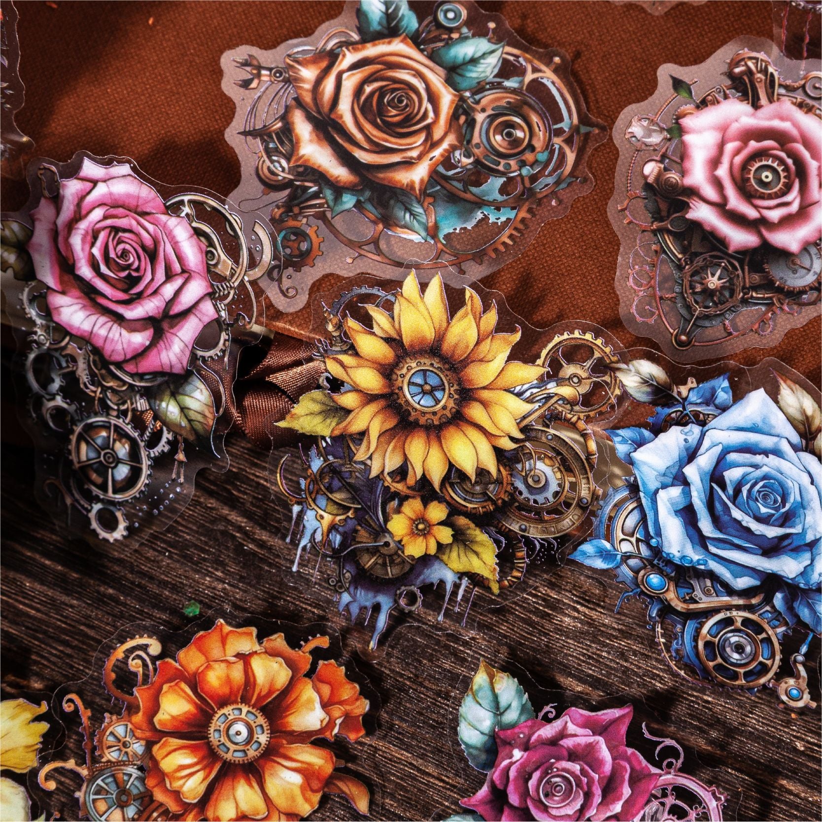 0418 Paper Nightmare Flower Series Sticker -12Pcs each pack