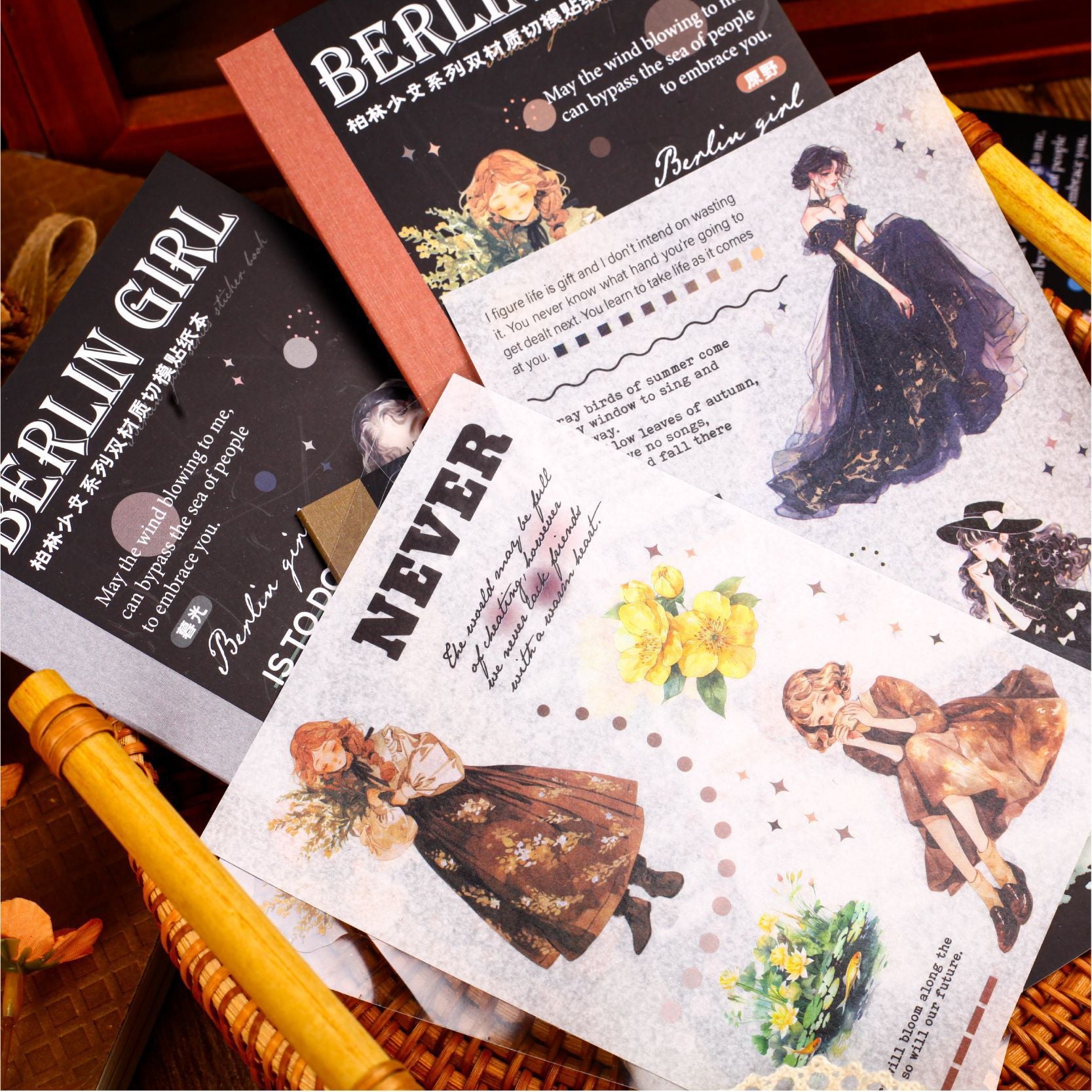 0306 Berlin girl Series Sticker book -10Pcs each pack
