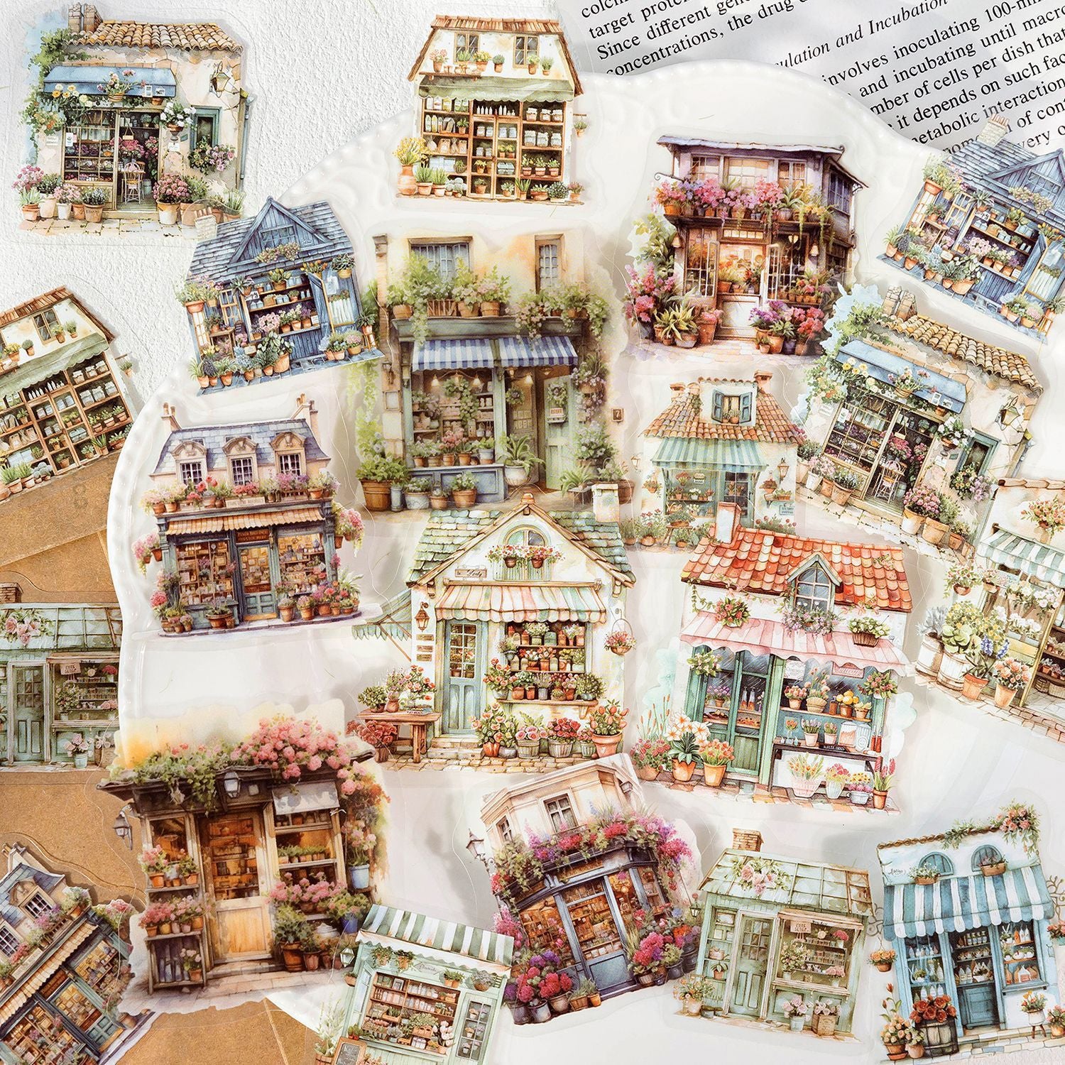 0305 Forest cabin Series Stickers -30Pcs each pack