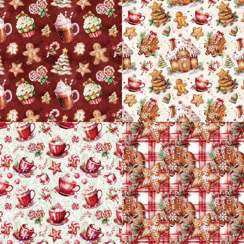 0927 Santa's Sweets background paper R2582 -24Pcs each pack