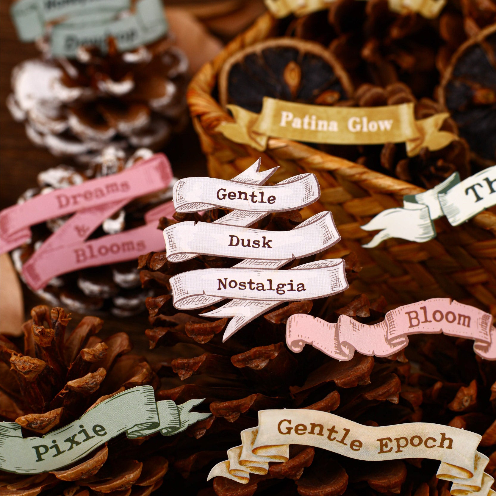 1231 Scroll sticker -15Pcs each pack