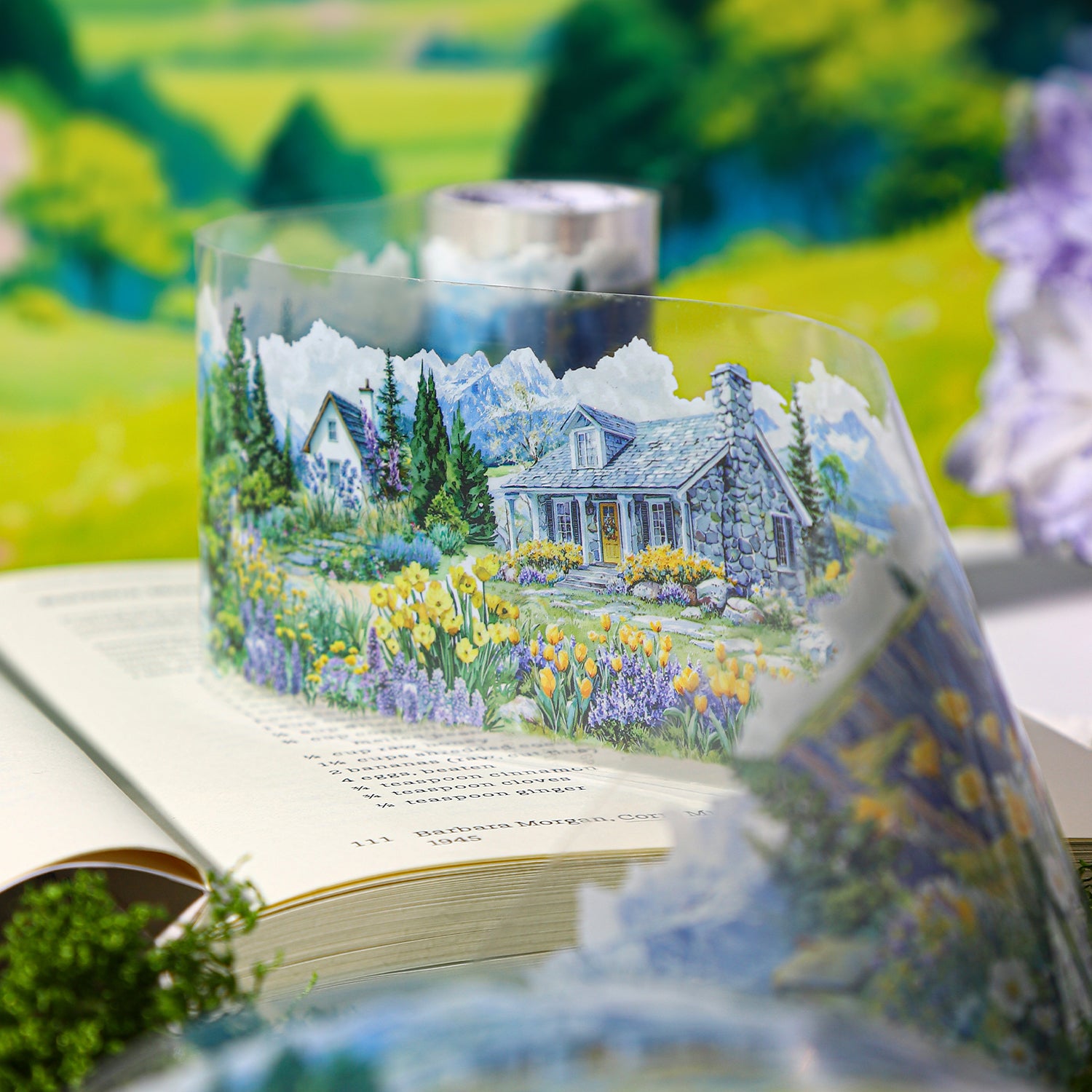 0809 Small town scenery PET tape -6.5cm*2m