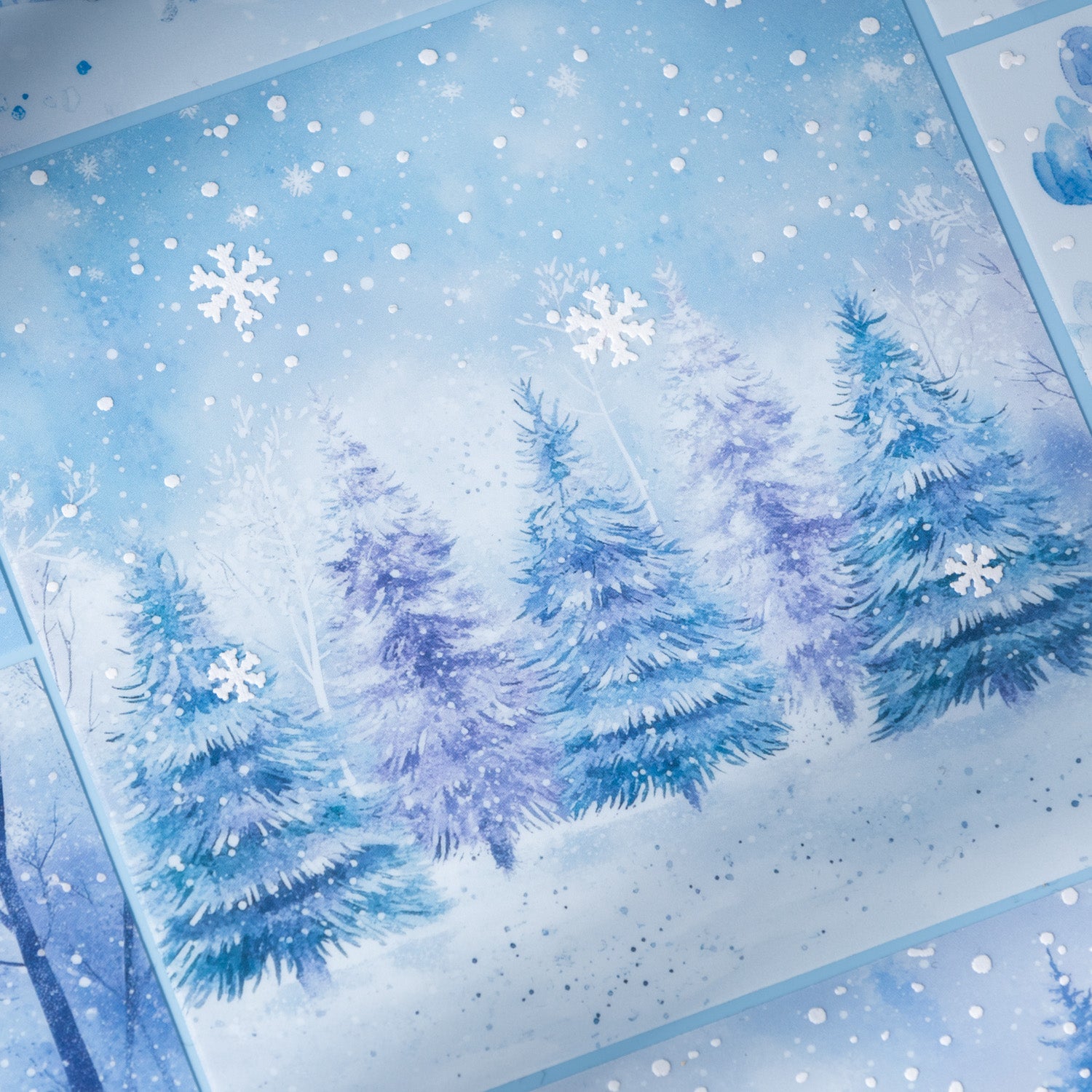 1212 Snow outside the window PET sticker -10Pcs each pack