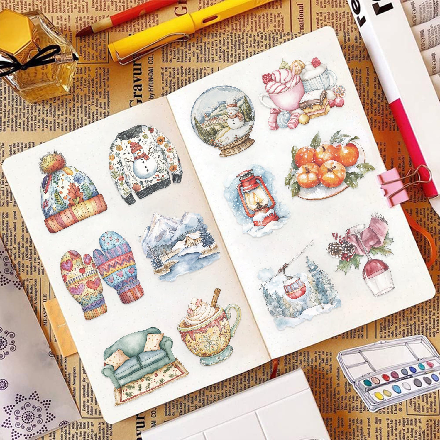 1023 50 Christmas party PET sticker