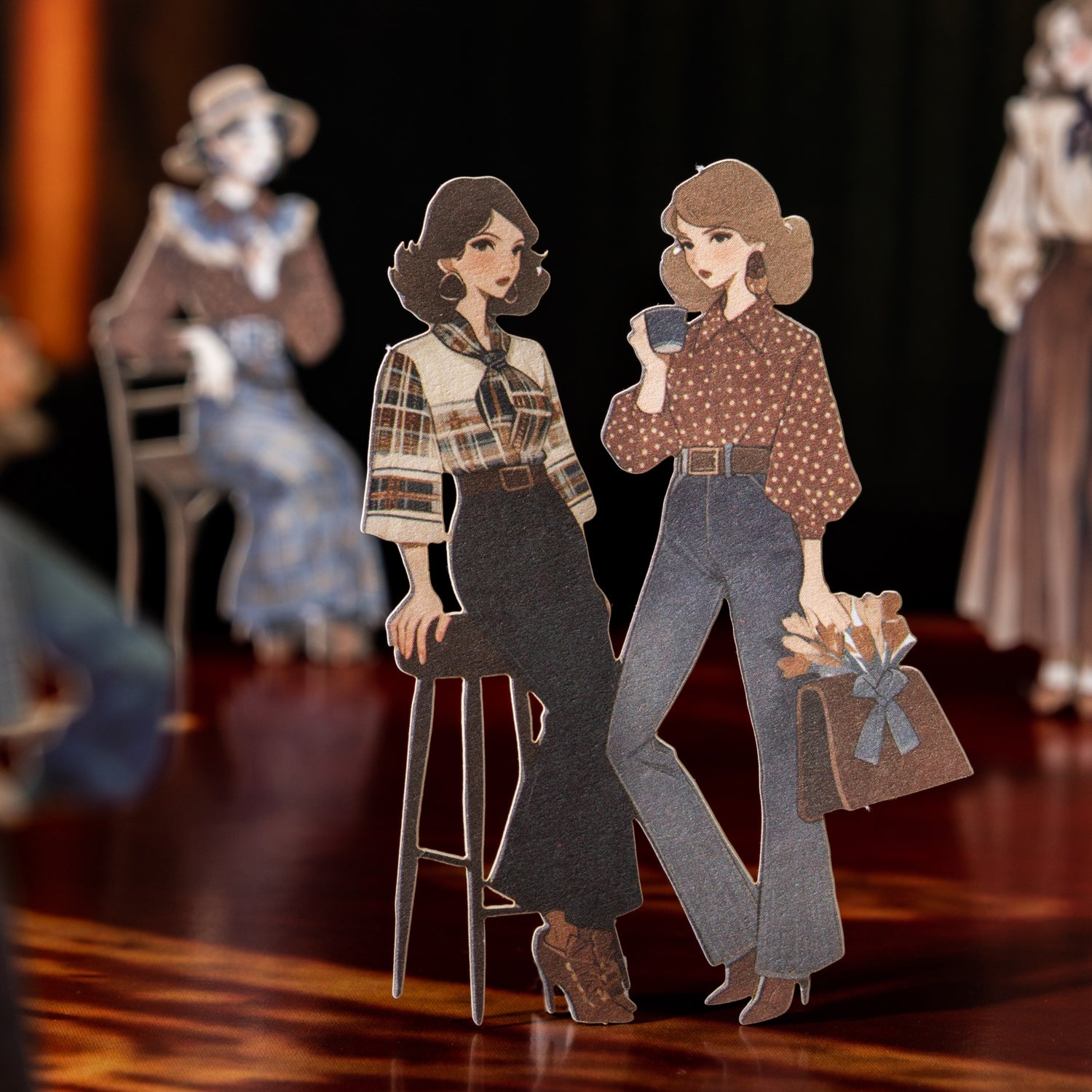 1229 Fashion beauty cardstock sticker -100Pcs each pack