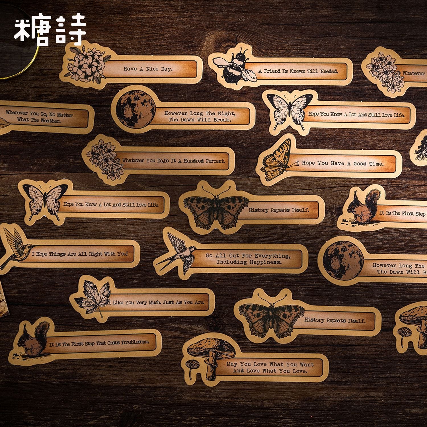 0506 Gramophone Era Series Solid Stickers -30Pcs each pack