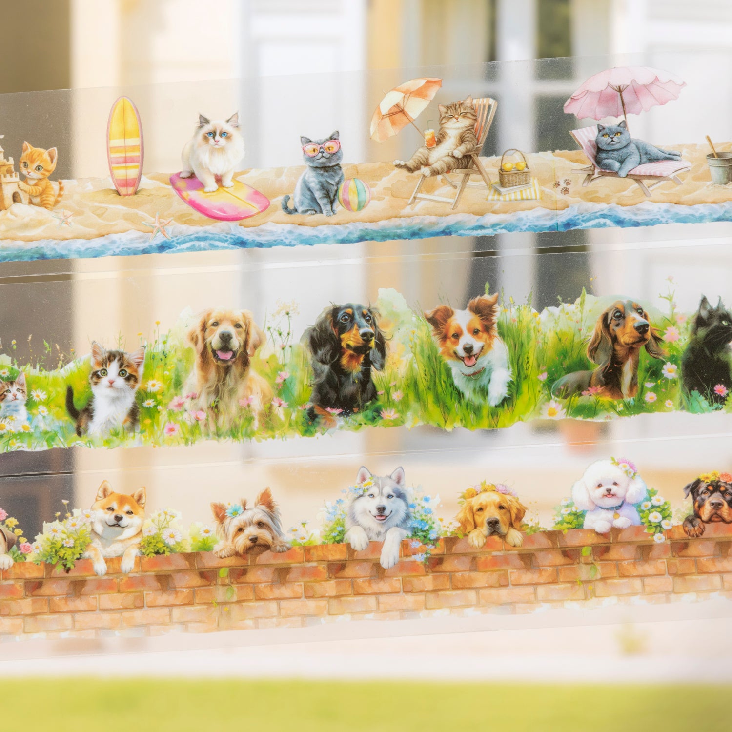 0705 Cat and puppy PET tape -4cm*2M