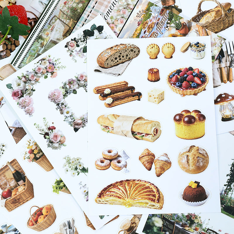 Tasty Picnic Moments sticker book -20Pcs each pack
