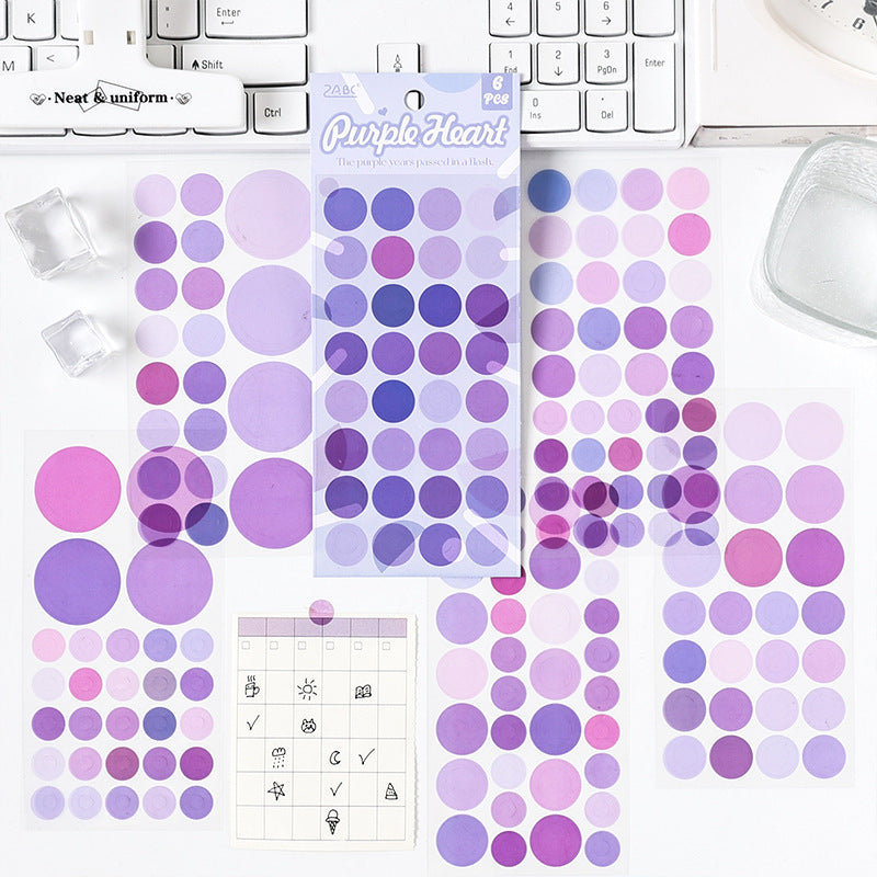 0419 Polka Dot Party Series Sticker -6Pcs each pack