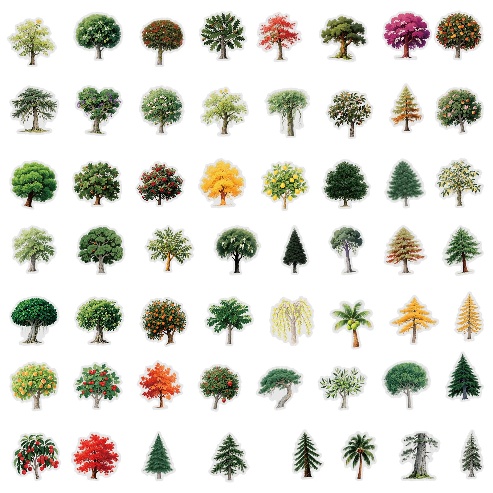 260128 56 Forest plants PET Sticker