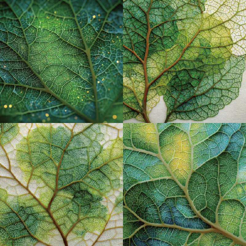 0816 Green leaves background paper R2568 -24Pcs each pack