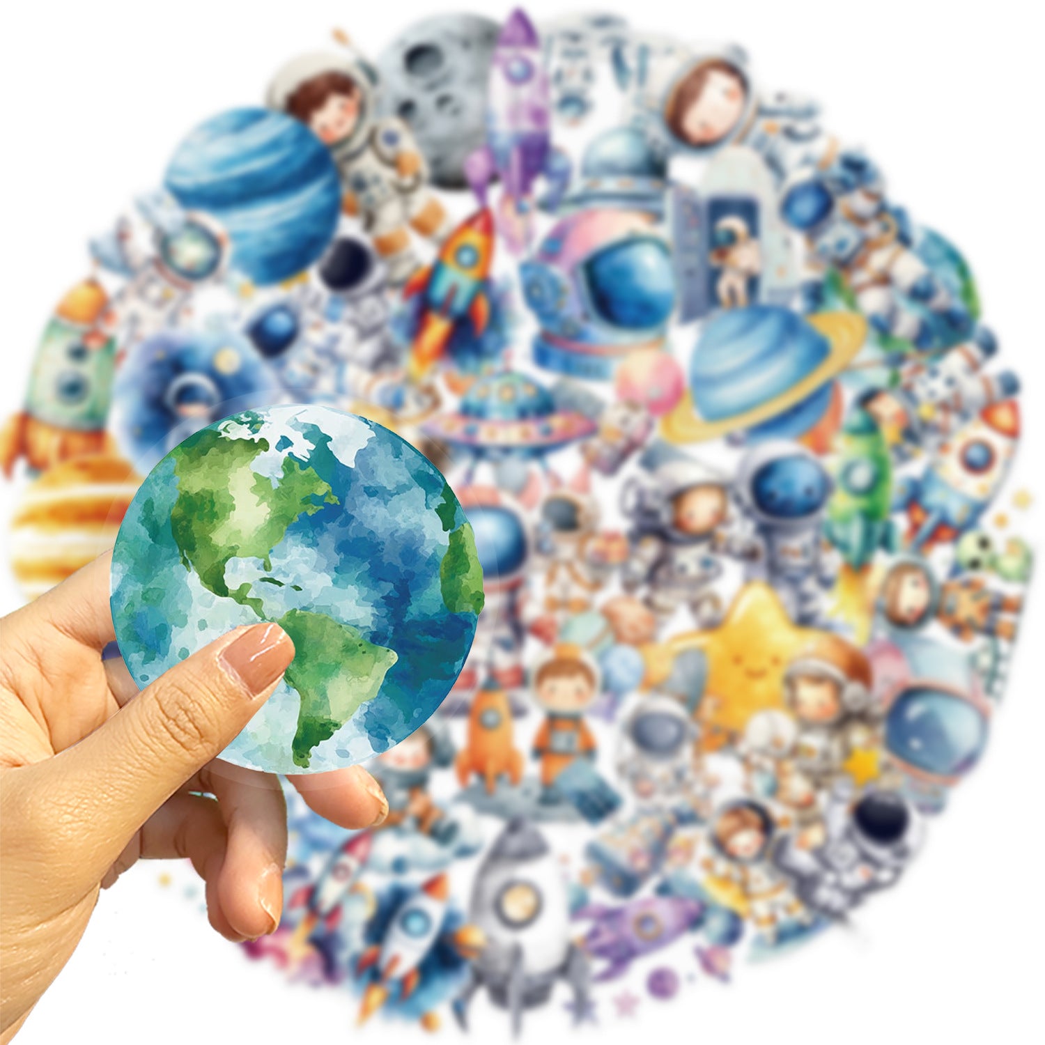 260102 50 Cartoon Astronaut PET sticker