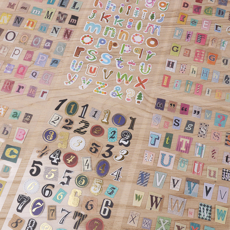 0619 Kidnap letter Solid Sticker -6Pcs each pack
