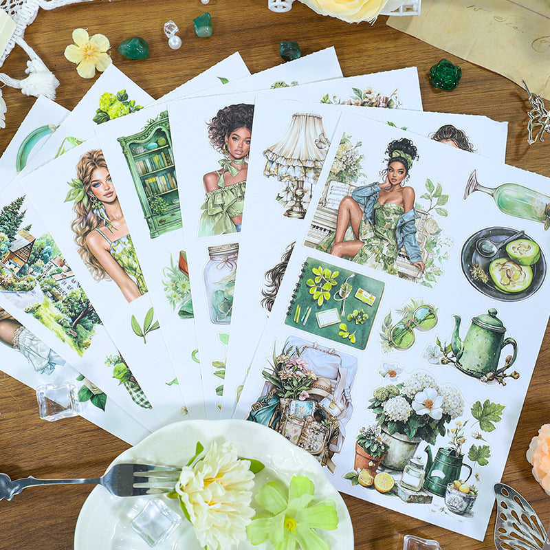 S-1164 Fresh green Sticker Book -20Pcs each pack