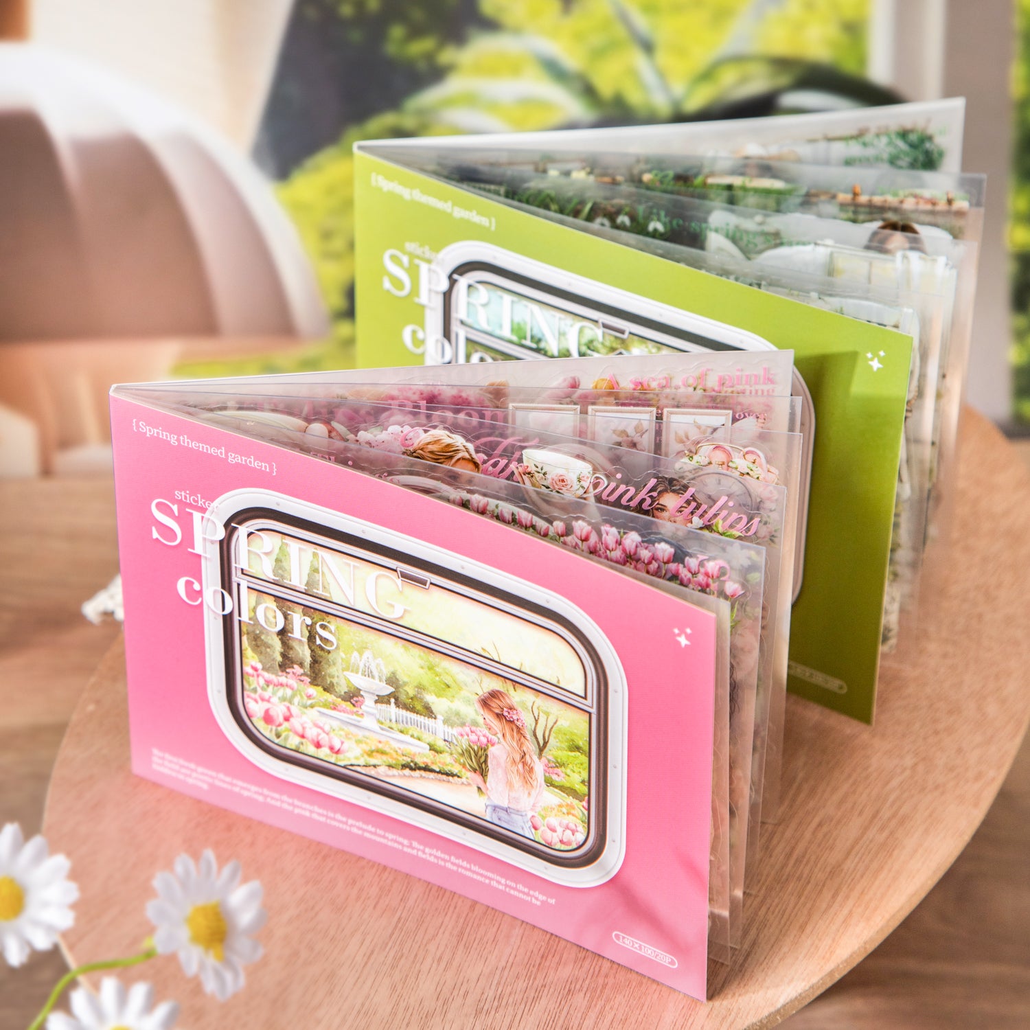 260202 Spring colors PET Sticker book -20Pcs each pack