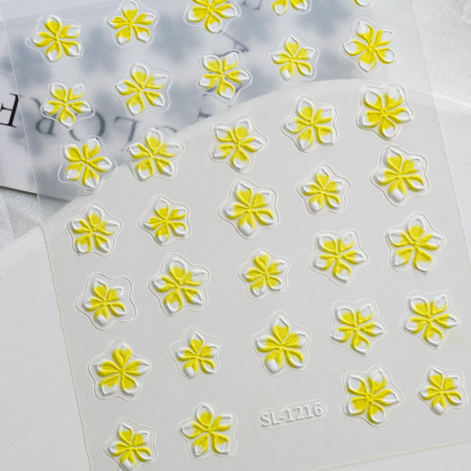 1206 M270- Flowers Embossed Mini sticker 1 Pcs