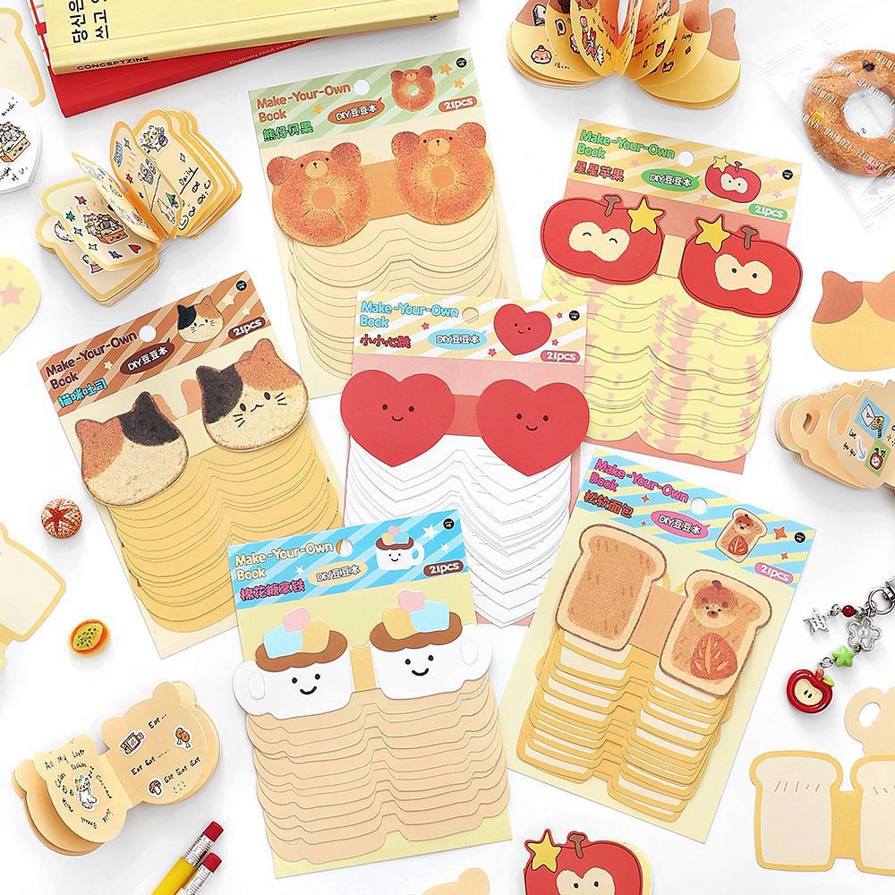 0922 Cartoon Notepad Solid paper -21Pcs each pack