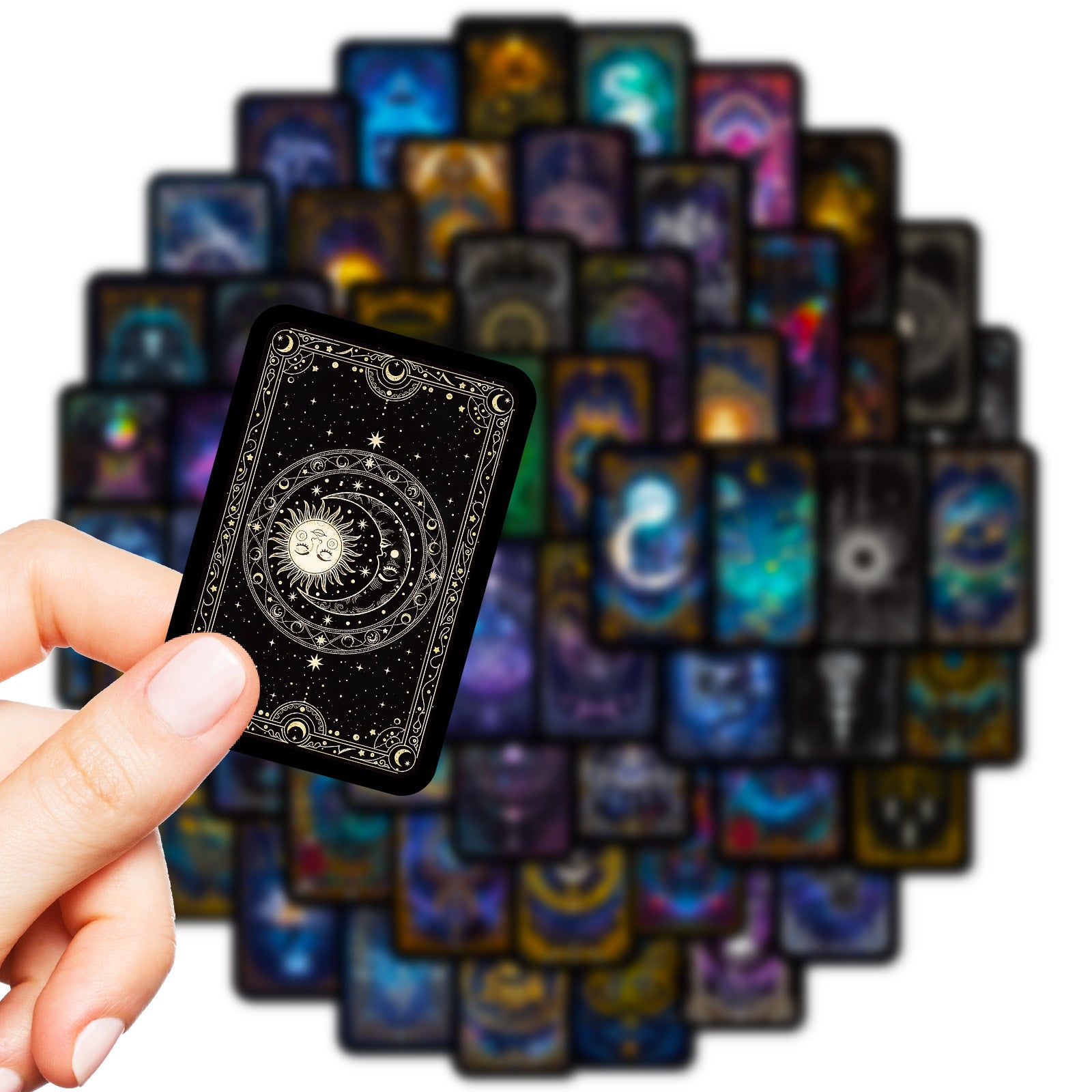 1227 56 Mysterious totem Stickers solid with black border