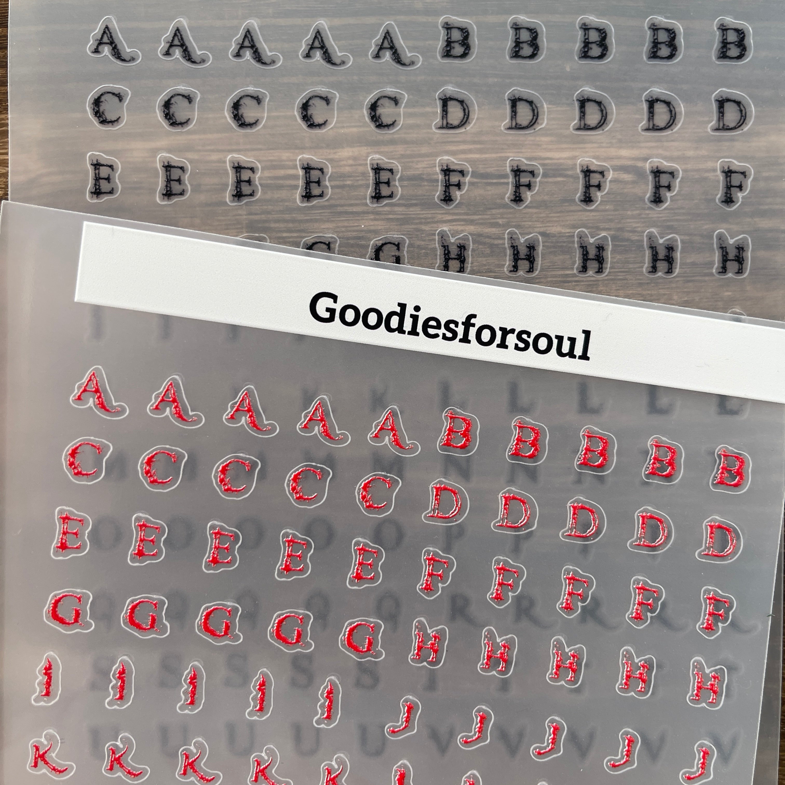 Spooky letter sticker *can be stored in A5 binder