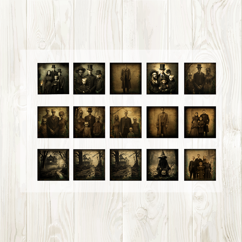 A4 Halloween pictures matte PET pre-cut large sticker 1 pack 2 sheets