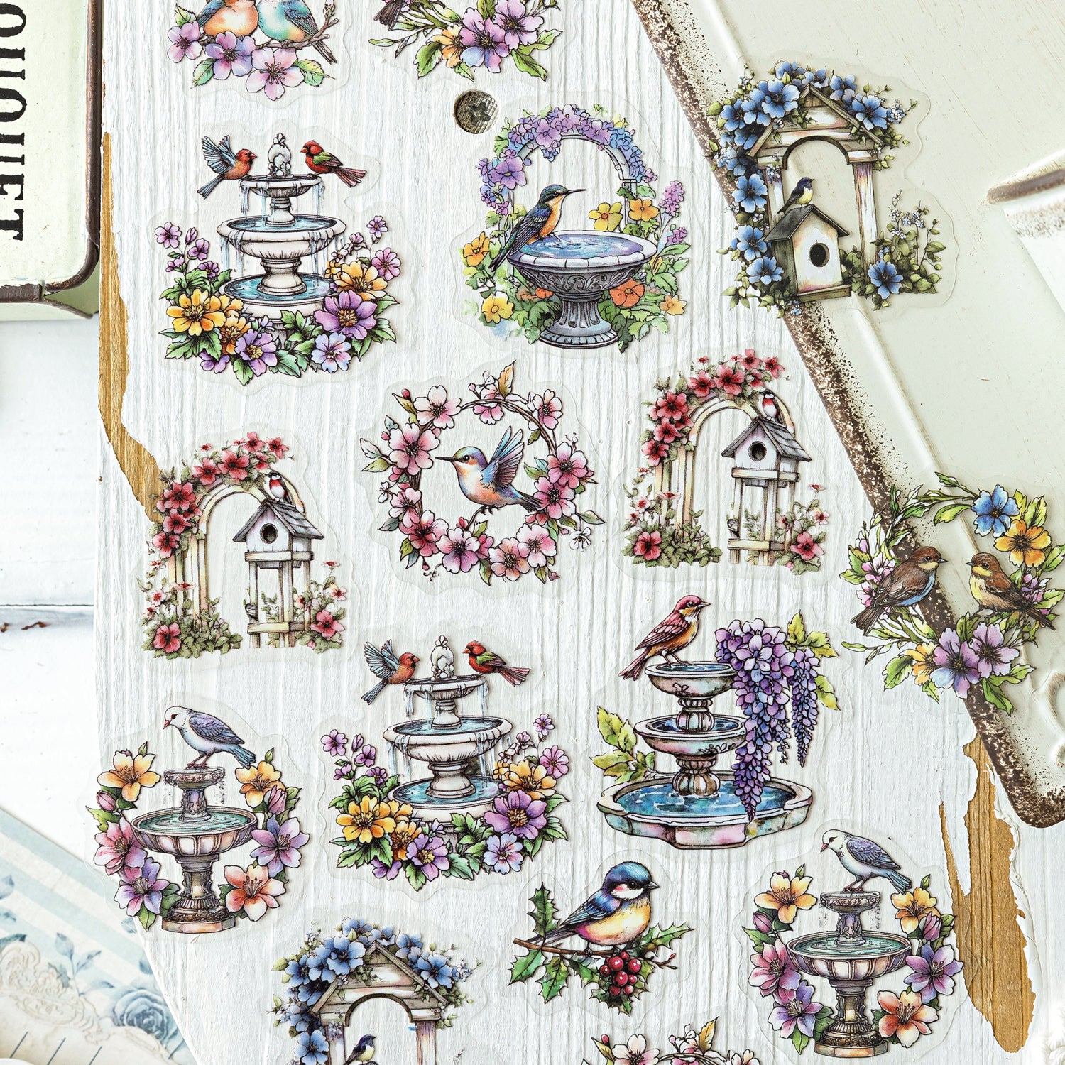 1013 Vintage garden sticker -20Pcs each pack
