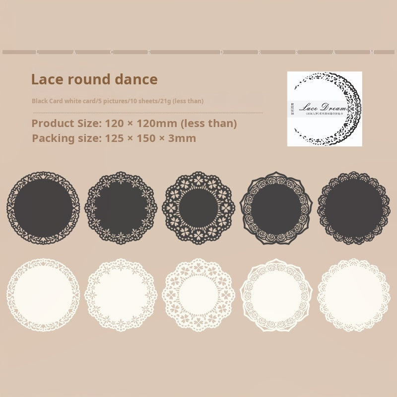 0527 Lace die-cut Paper -10Pcs each pack
