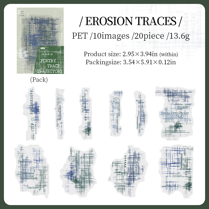 0602 Trace PET sticker -20Pcs each pack
