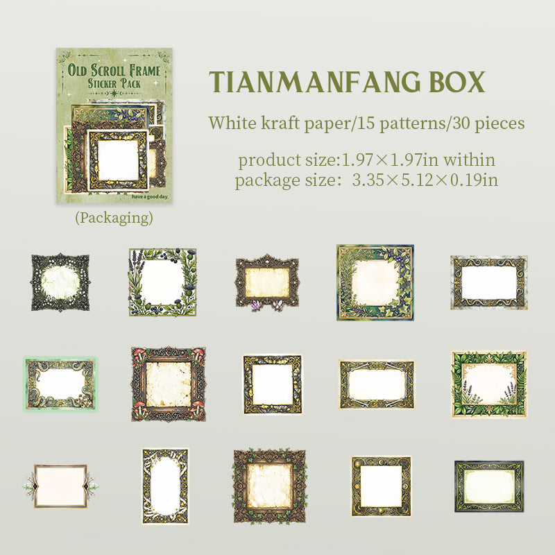 Secret Frames Solid Stickers -30Pcs each pack