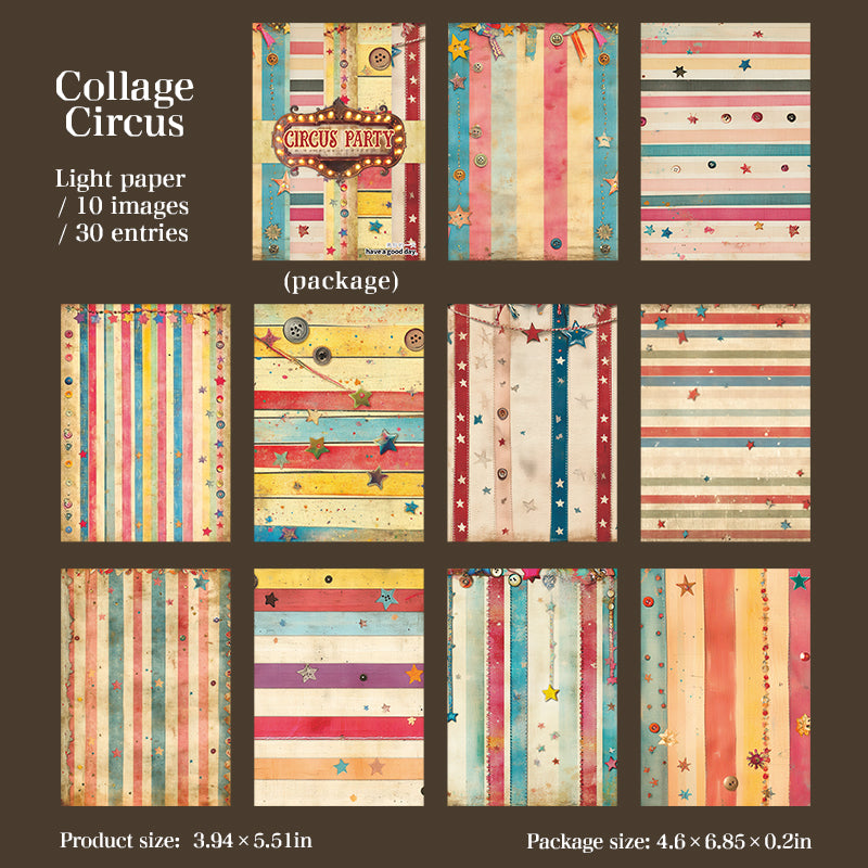 260319 Circus Party Paper -30Pcs each pack