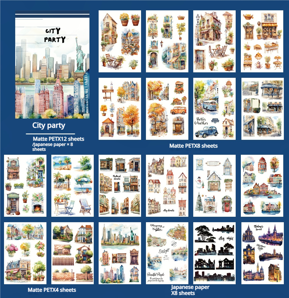 S-524- City party Sticker Book -20Pcs each pack
