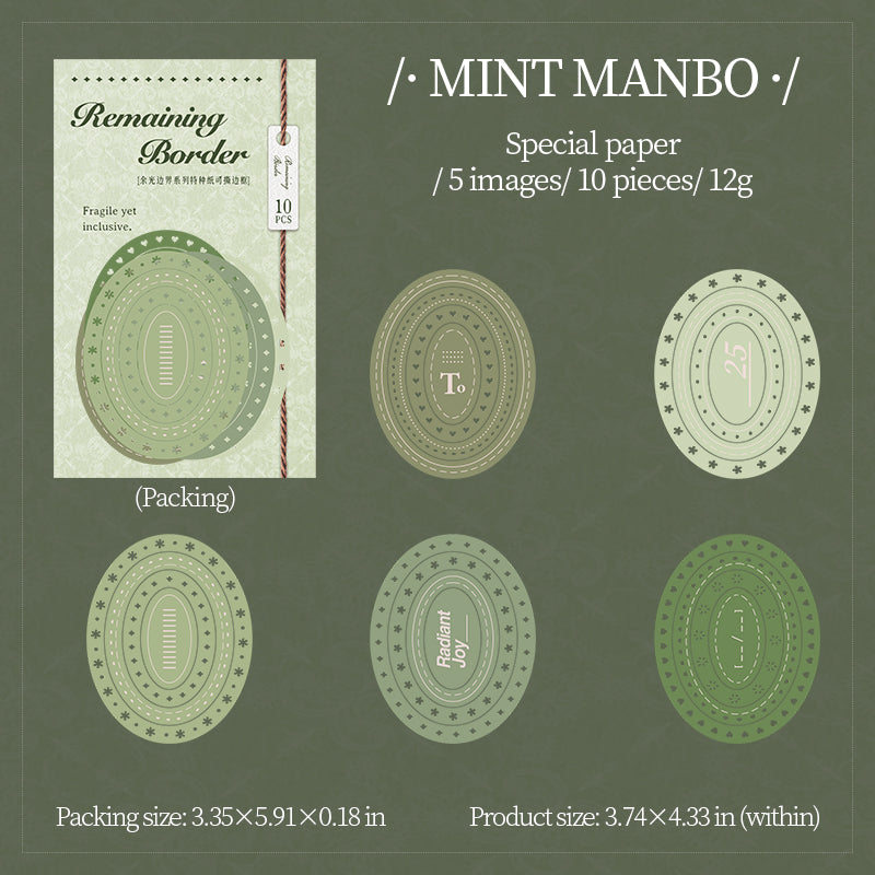1129 Vintage border paper -10Pcs each pack