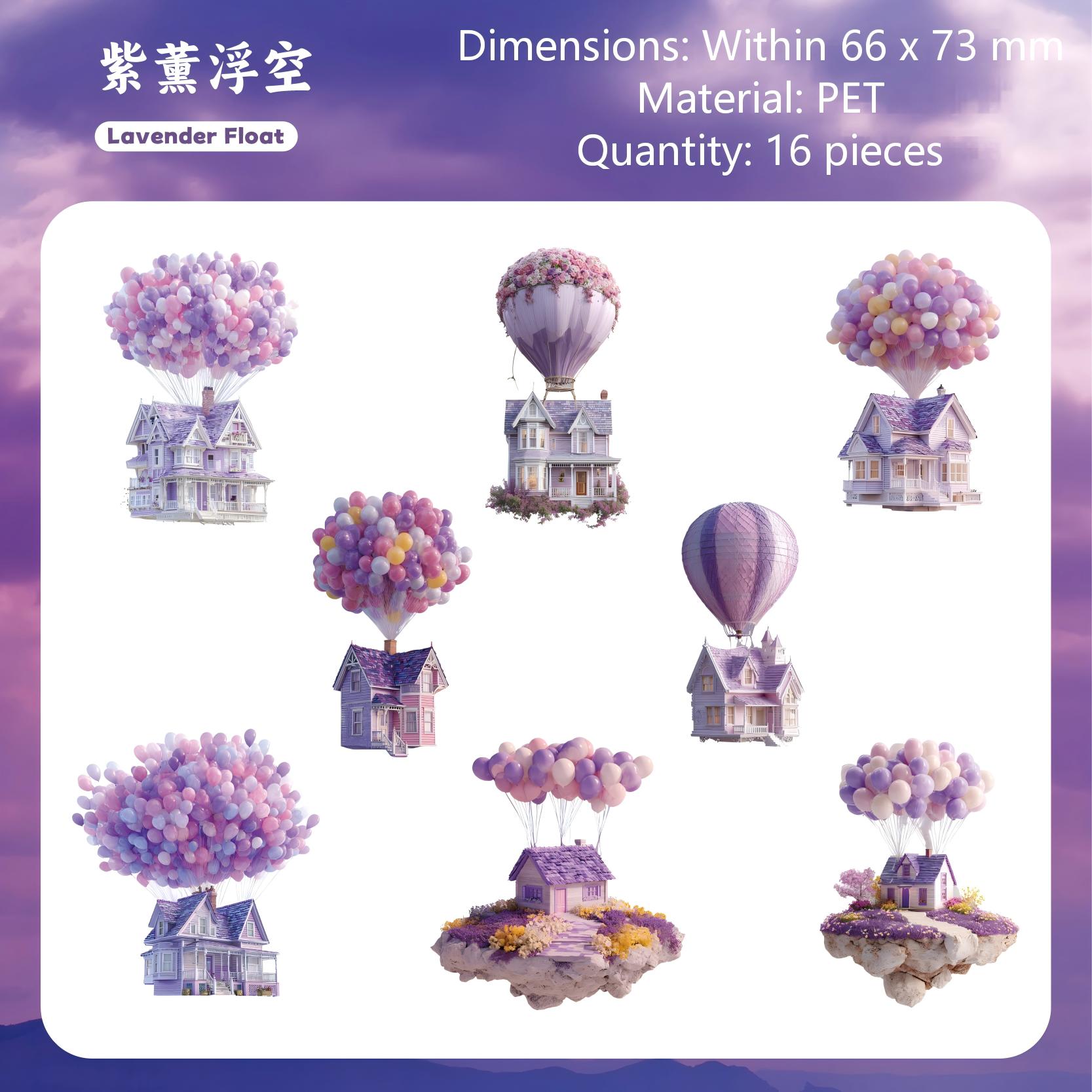 260317 Flying House PET sticker -16Pcs each pack