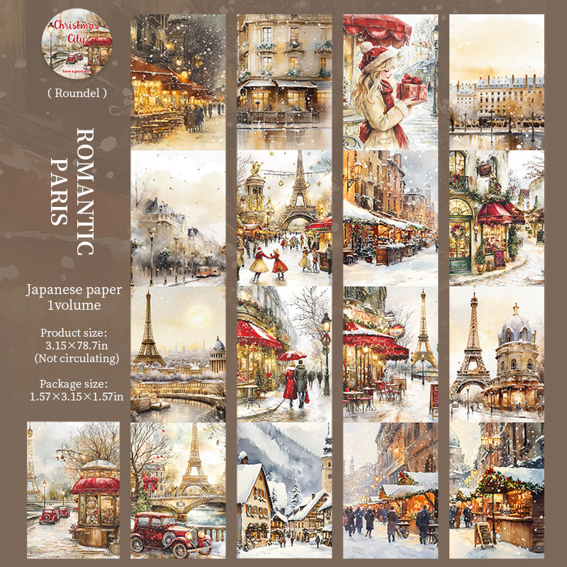 0904 The City of Christmas Washi tape -8cm*2m