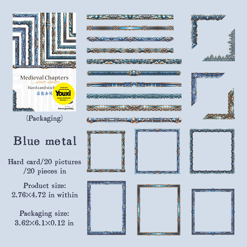 0610 Vintage border cardstock sticker -20Pcs each pack