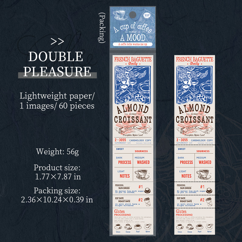 1229 Coffee-themed sticky notes paper -50Pcs each pack