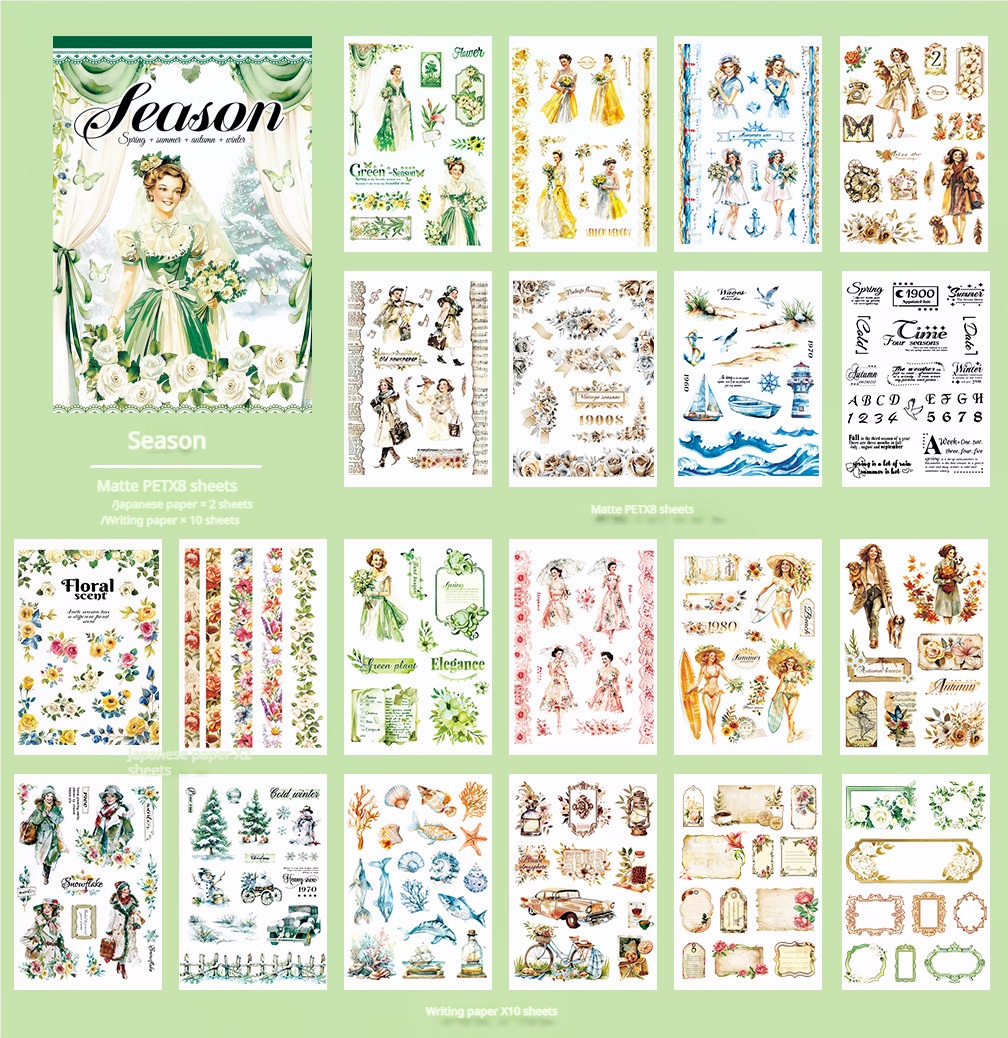 S-528- Season Sticker Book -20Pcs each pack