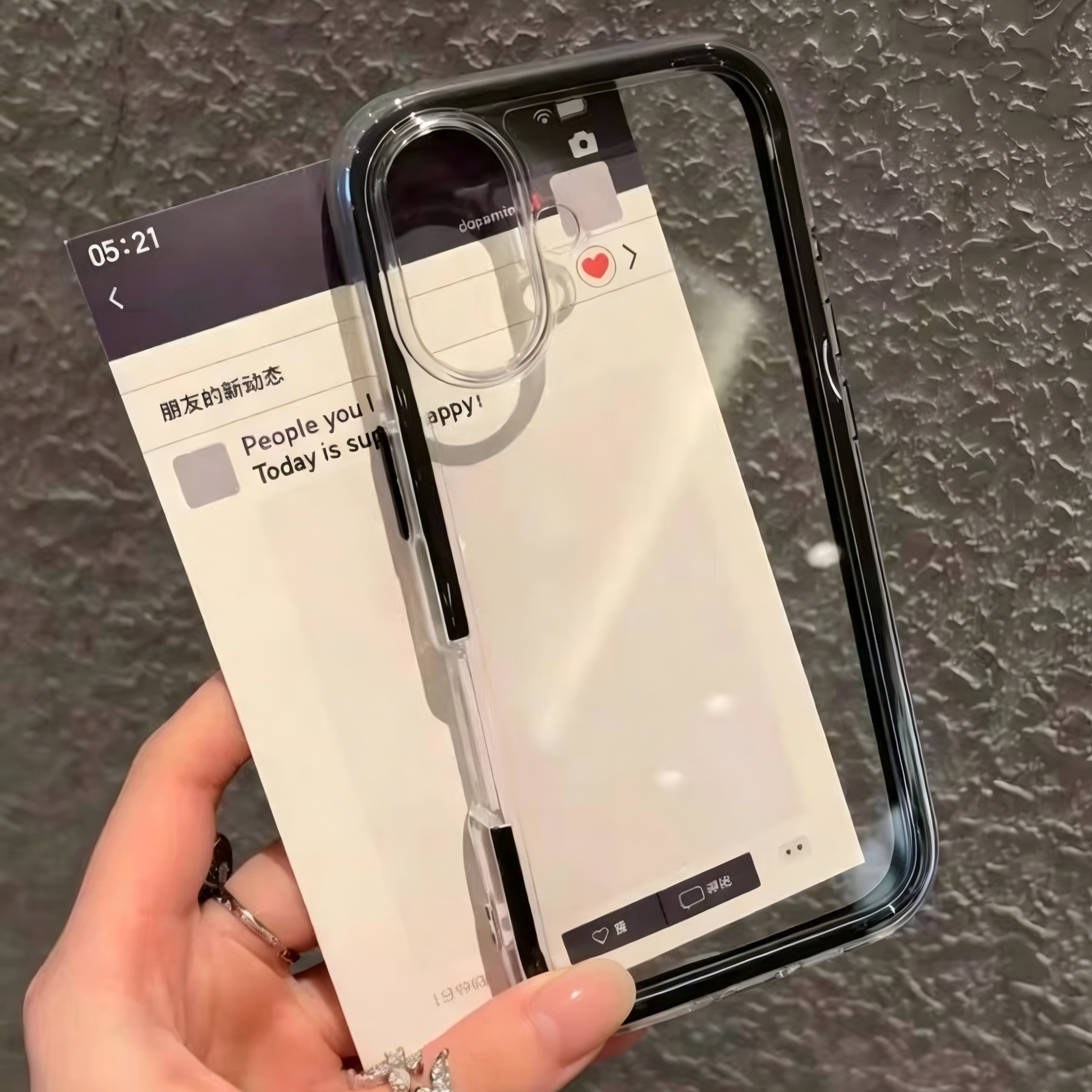 Clear Simple Color Border Phone Case For iPhone
