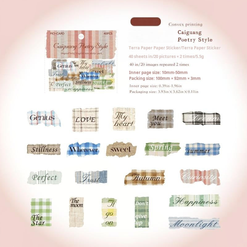 1031 Small note sticker -40Pcs each pack