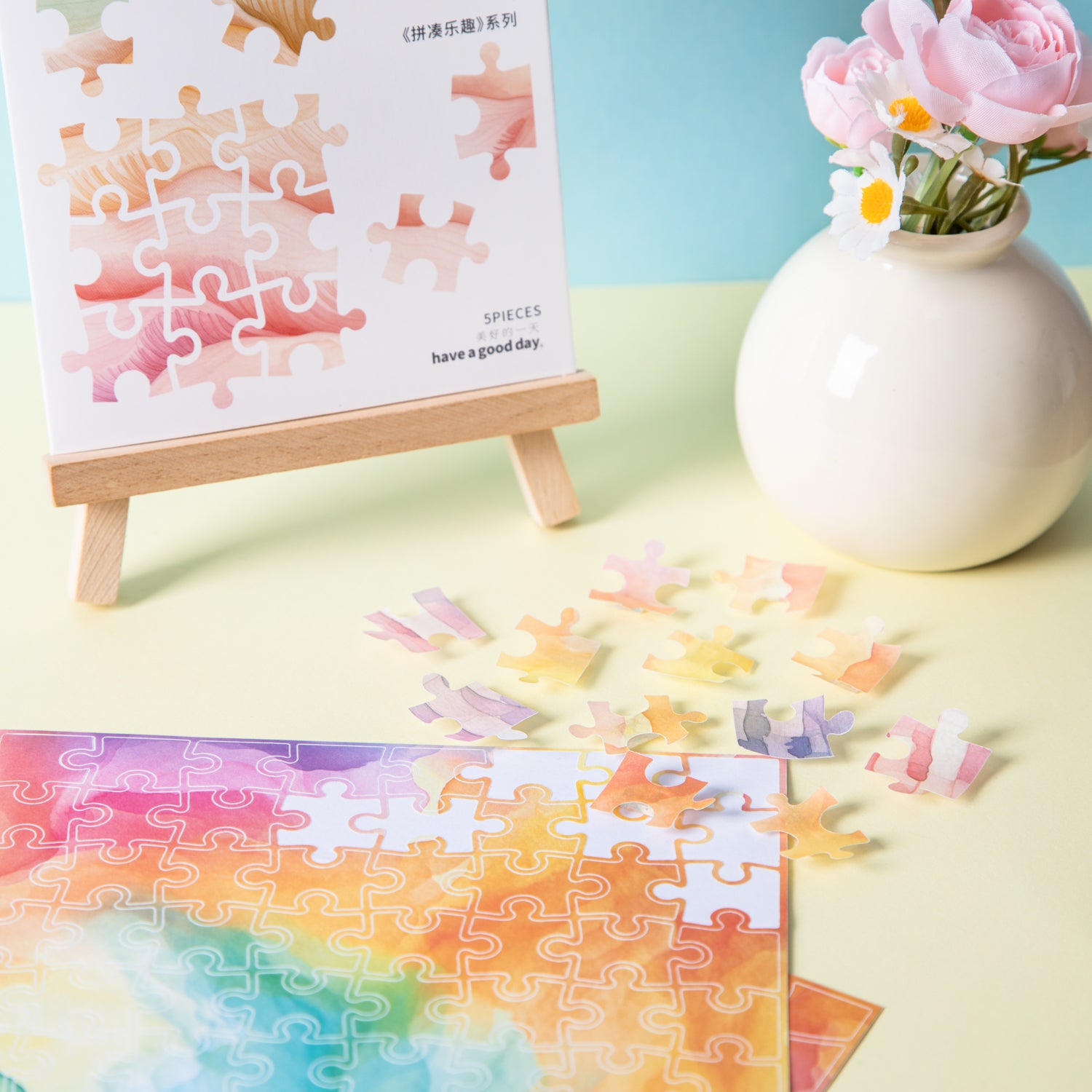 0529 Watercolor Washi Sticker - 5Pcs each pack